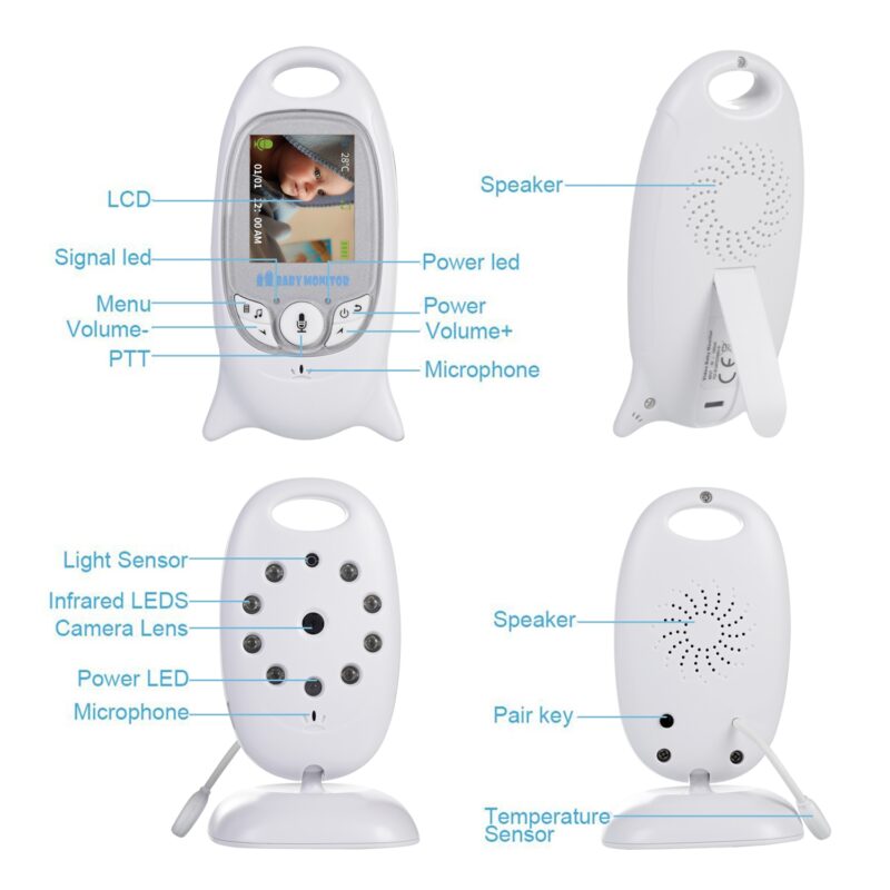 Dětská chůvička (VB601) baby monitor – bezdrátový SET – 2 „LCD DĚTÍ 3