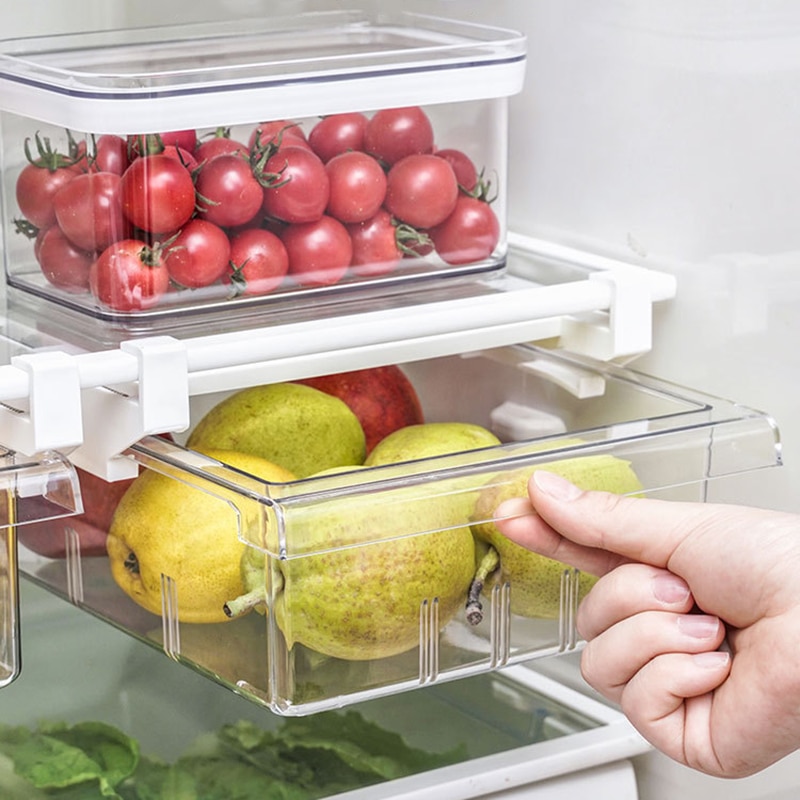 Transparentní úložný box do ledničky