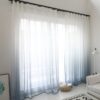 Gray tulle curtains