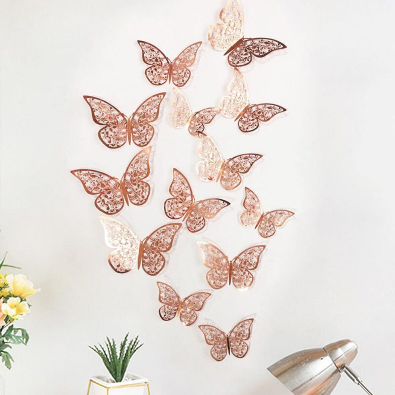 Samolepící 4D motýlci na zeď – 12 ks Domácnost a zahrada 2