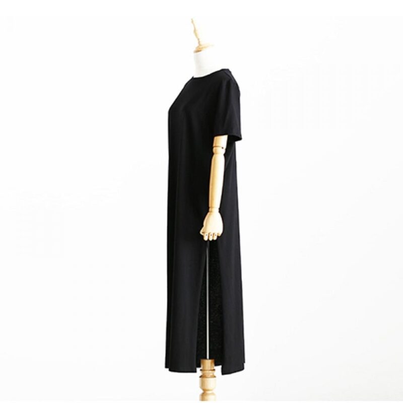 Luxusní černé maxi šaty šaty 6