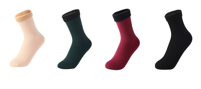 Sametové termo ponožky - 3 páry