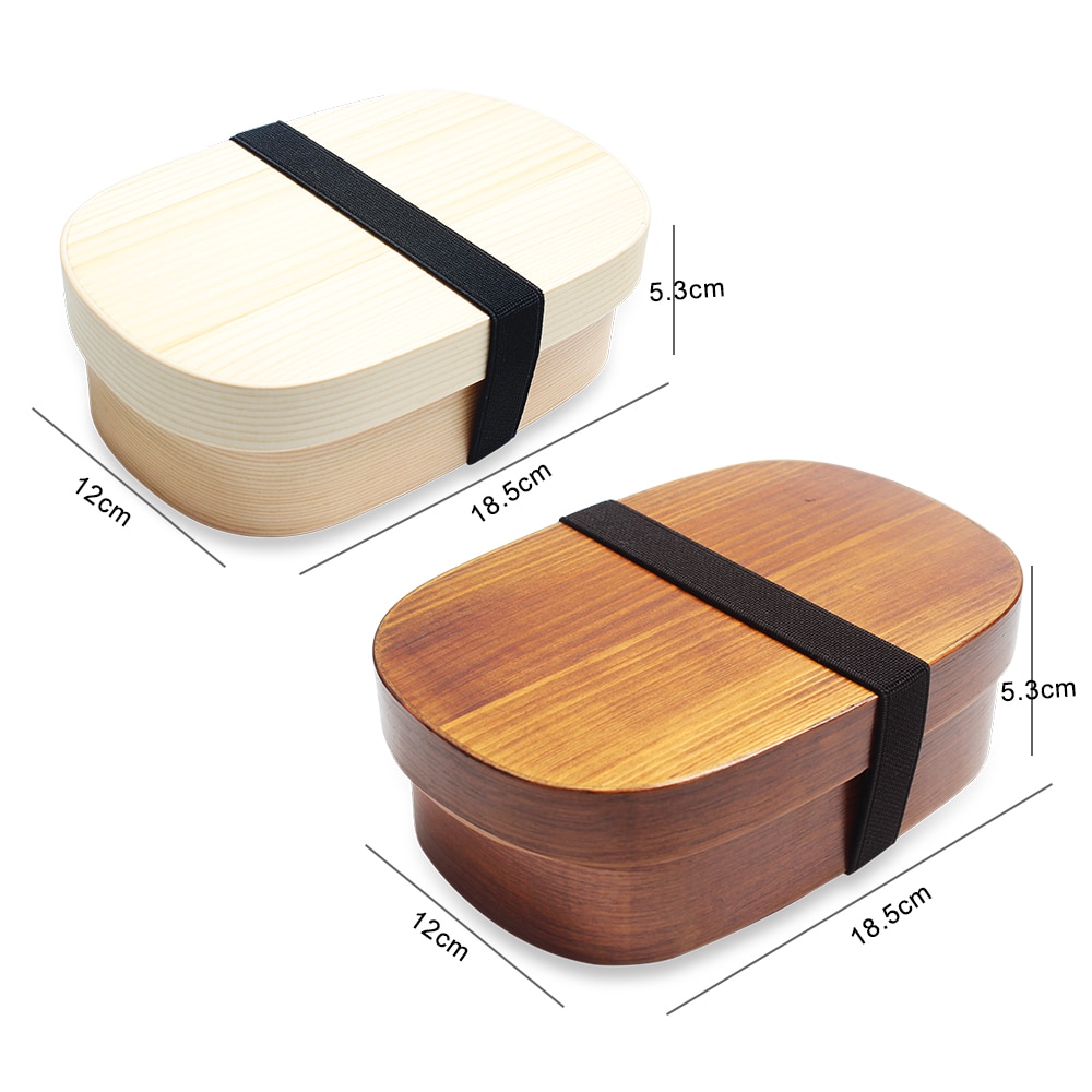Wooden Lunch Boxes with Dinnerware Sets