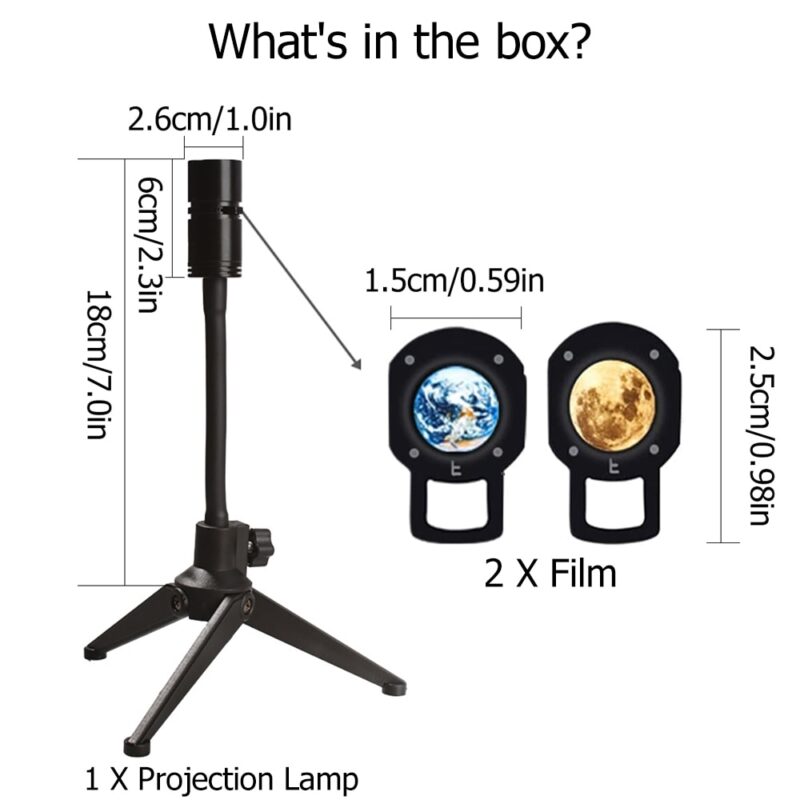 Projekční LED lampa Měsíce Země Domácnost a zahrada 5