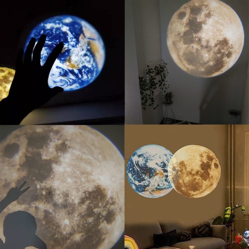 Projekční LED lampa Měsíce Země Domácnost a zahrada 6