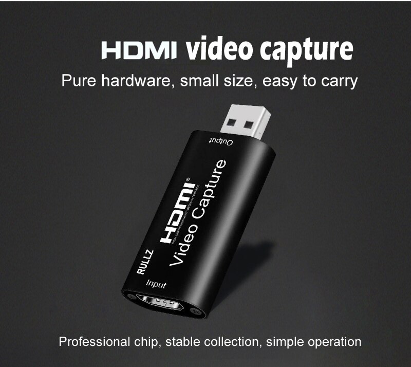 Převodník z HDMI na USB, HDMI capture 1080P 4K USB 3.0 2.0 HDM
