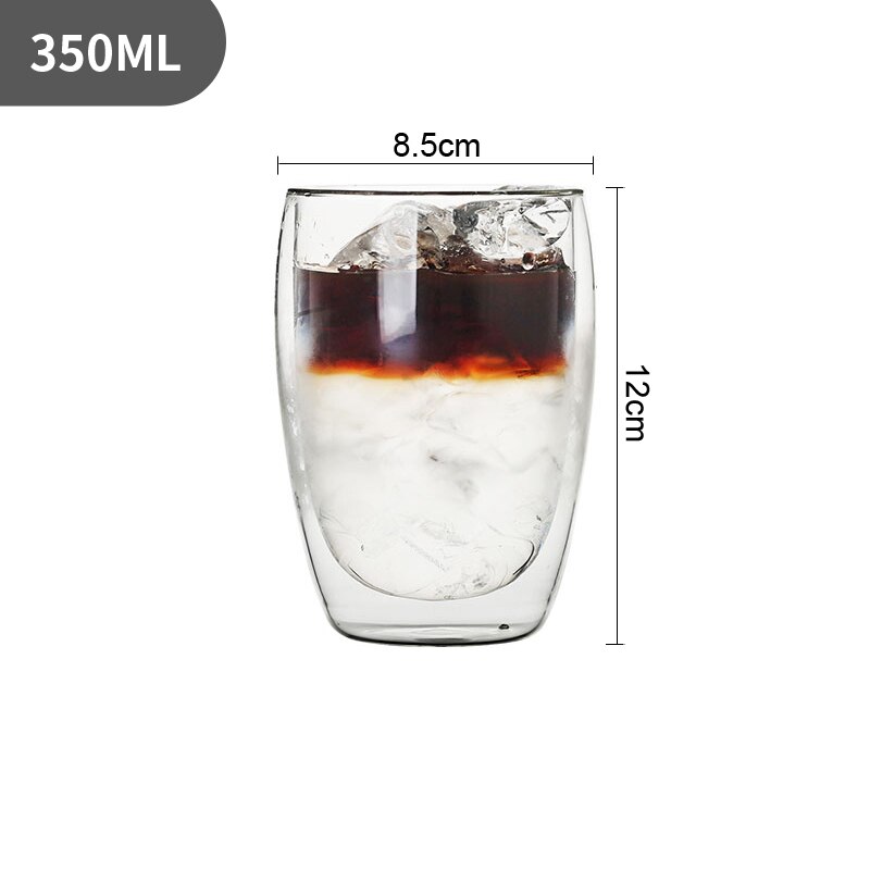 Skleněný šálek s dvojitou stěnou o objemu 350 ml