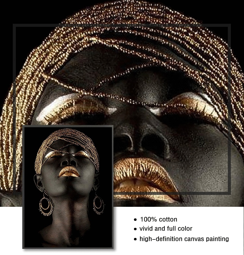 Černá africká žena olejomalba Domácnost a zahrada 5
