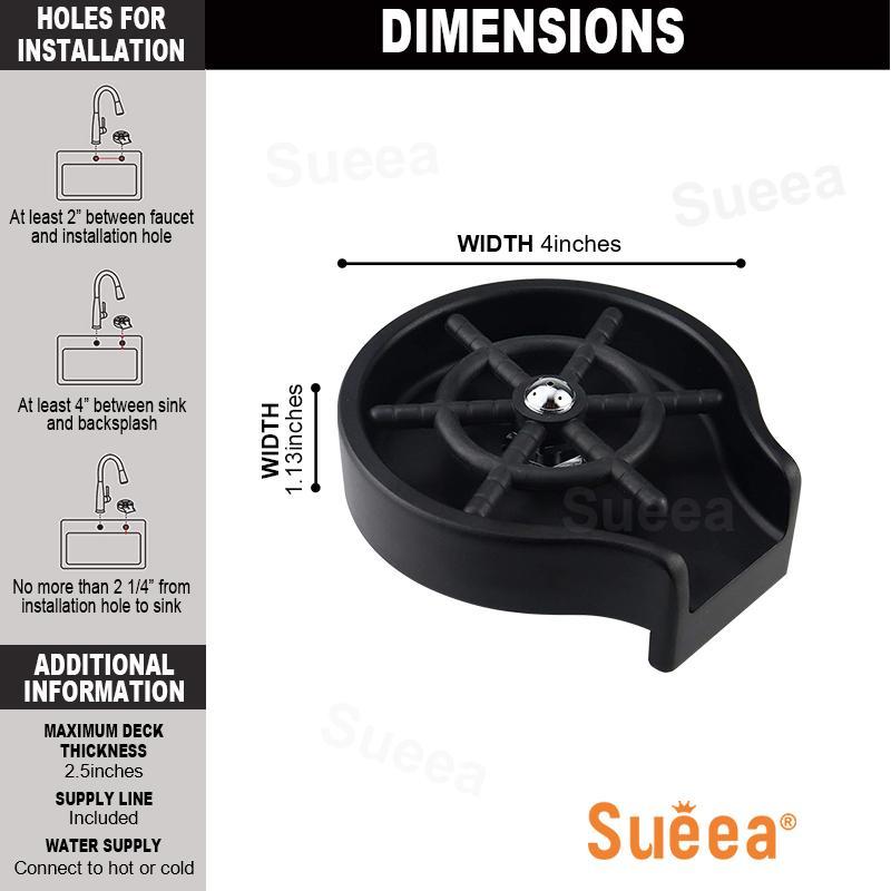 Sueea®  Automatická myčka hrnků baterie oplachovač sklenic kuchyňský dřez Domácnost a zahrada 2