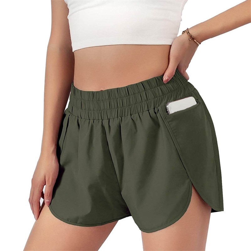 Nové módní ženy volné šortky elastický pas letní ležérní krátké kalhoty