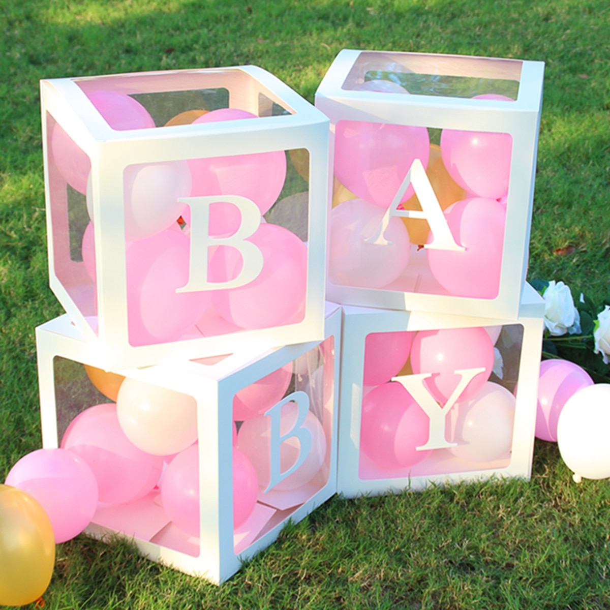 Průhledná balonová krabička s písmeny abecedy . dekorace na party Domácnost a zahrada 3