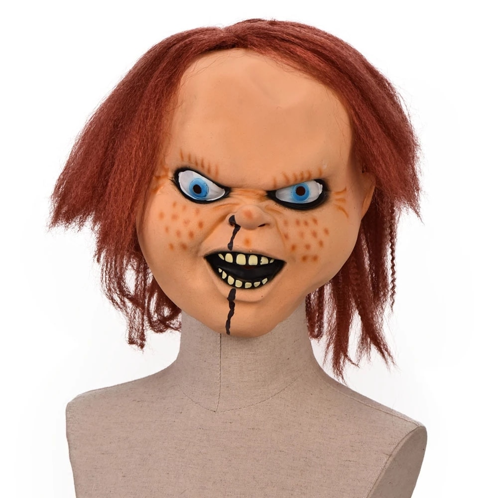 Chucky Mask Kostým Masky duchů Horor Obličej Panenka Helma Devil Slayer Halloween MIX 6