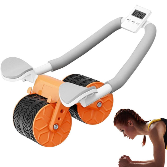 Automatic Rebound Ab Wheel Roller with Timer Exercise Equipment_9