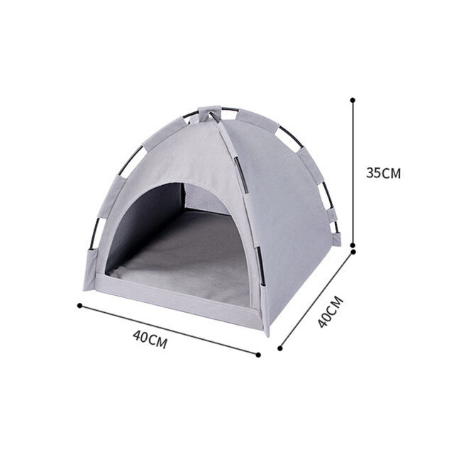 Waterproof Semi-Enclosed Warm and Comfortable Pet Home Cat Tent_5