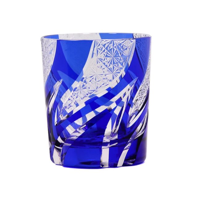 Japanese Edo-Kiriko Cut Glass  Style Old Fashioned Whiskey Cup Tumblers, Glassware for Cocktail Scotch, Bourbon, Gin, Voldka MIX 5