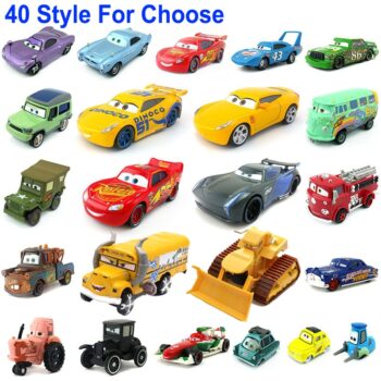 1:55 Disney Pixar Cars 3 2 Metal Diecast Car Toy Lightning McQueen Jackson Storm Combine Harvester Bulldozer Kids Toy Car Gift MIX
