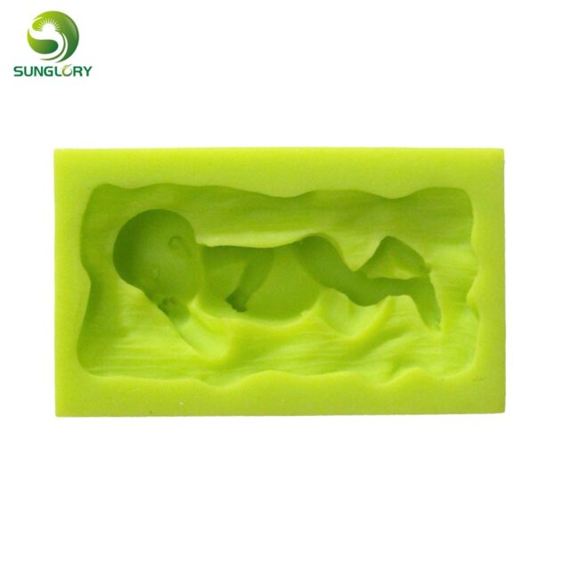 Sleeping Baby Shaped Silicone Mold 3D Non-stick Infant Fondant Silicone Cake Mold For Baking Paste Americana Cake Tools Kitchen MIX 3