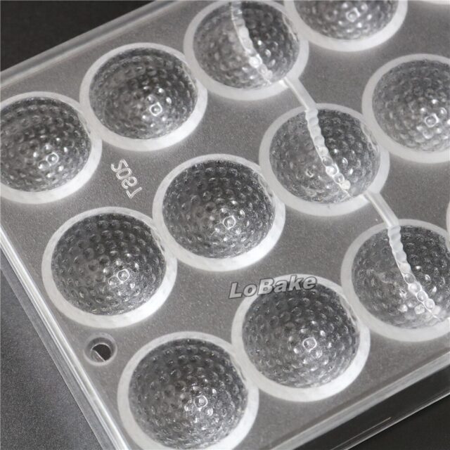 24 cavities high quality golf ball shape PC Polycarbonate chocolate mold chocolate biscuit fondant maker for diy bakery tools MIX 5