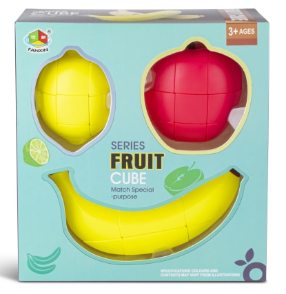 New Original FanXin Fruit Magic Cube Apple Banana Lemon Educational Toys for Children Brain Teaser Brithday Christmas Gift MIX 12