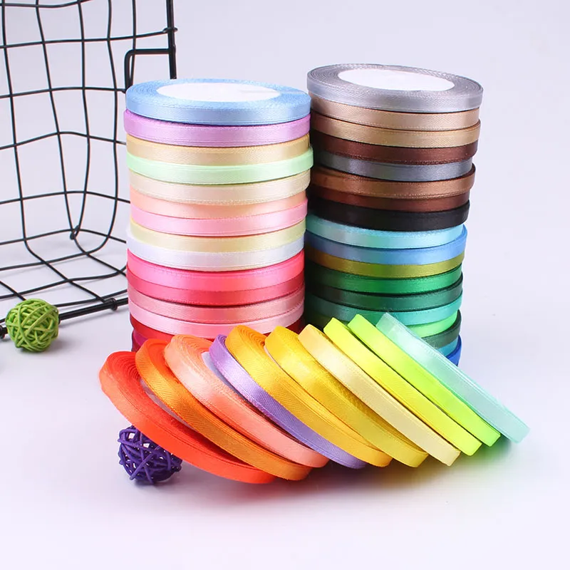 (25 Yards/roll) Silk Satin Ribbons Gift Wrapping Decoration Christmas Ribbons DIY Handmade Supplies Ribbon 6/10/15/20/25/40/50mm MIX 5