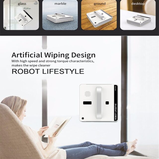 Robotic Window Cleaner Vacuum Cleaner Smart Planned Type Wifi App Control Window Glass Cleaning Robot 100 – 240V MIX 3