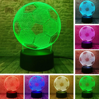 3D stolní lampa ve tvaru fotbalového míče Bytové doplňky