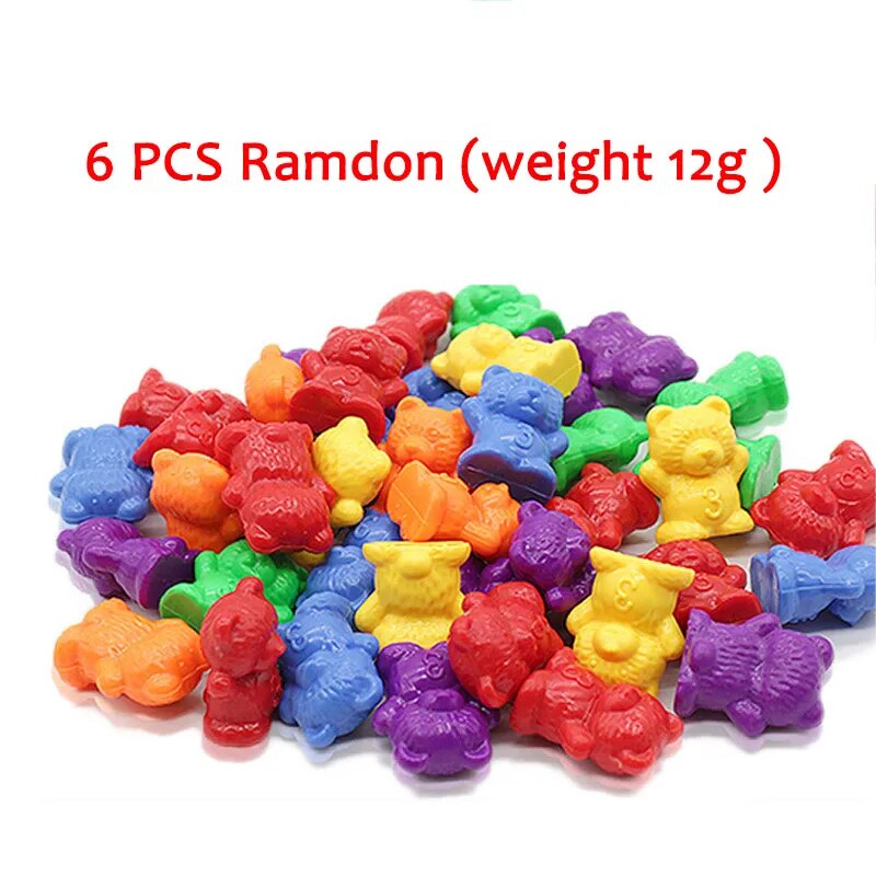 36/18/12/6 Pcs Weight Counting Bear Educational Toys Children Montessori Early Childhood Baby Kindergarten Color Classification MIX 12