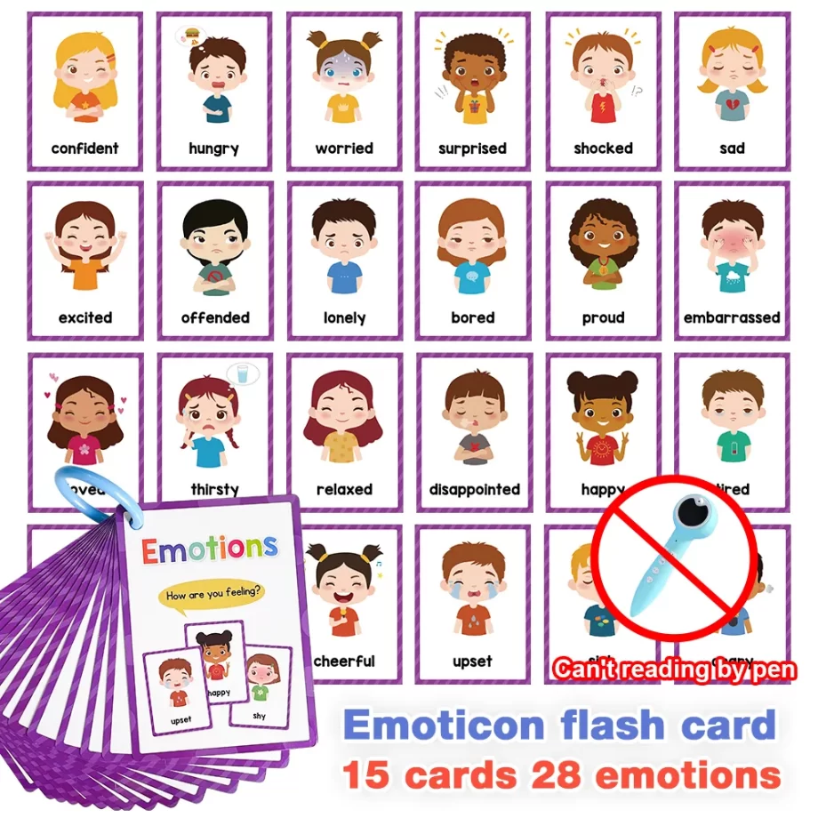 Kids Montessori Baby Learn English Word Card Flashcards Cognitive Educational Toys Picture Memorise Games Gifts for Children MIX 43