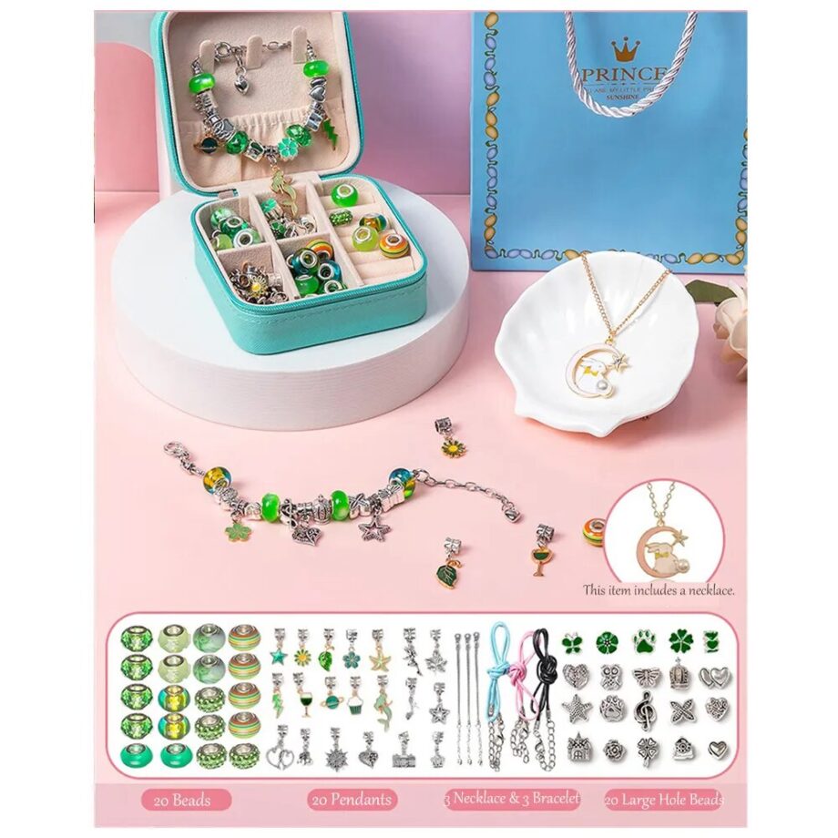 2022 New Christmas Advent Calendar Bracelet DIY Child Bracelet With Storage Box Pandora Bracelet DIY Jewelry Making Set for Girl MIX 30
