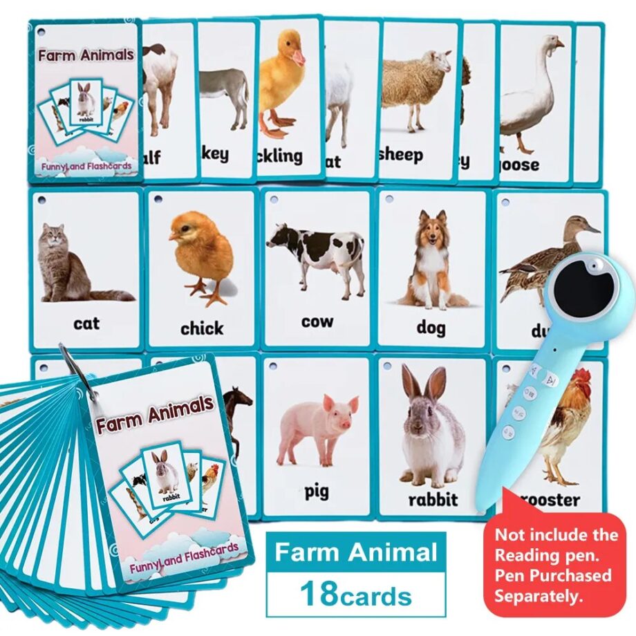 Kids Montessori Baby Learn English Word Card Flashcards Cognitive Educational Toys Picture Memorise Games Gifts for Children MIX 26