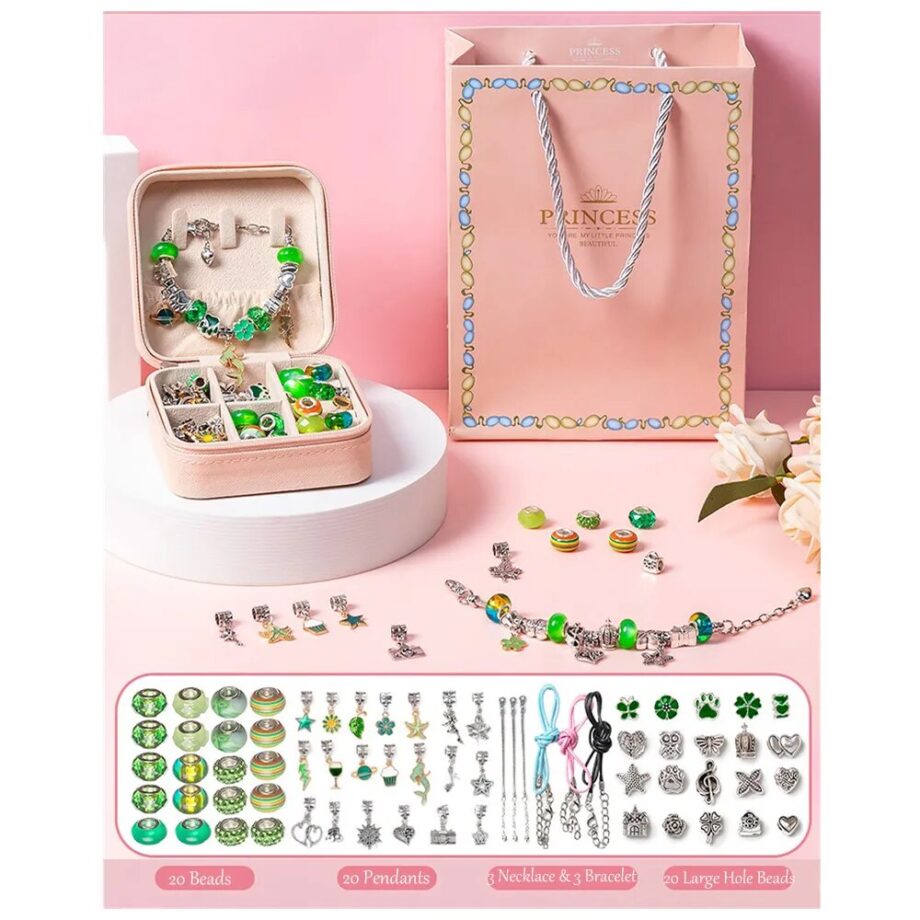2022 New Christmas Advent Calendar Bracelet DIY Child Bracelet With Storage Box Pandora Bracelet DIY Jewelry Making Set for Girl MIX 20