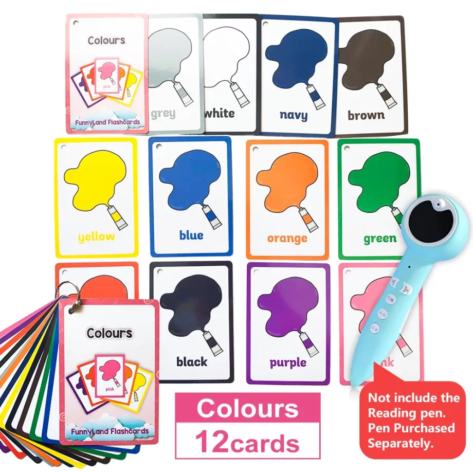 Kids Montessori Baby Learn English Word Card Flashcards Cognitive Educational Toys Picture Memorise Games Gifts for Children MIX 10