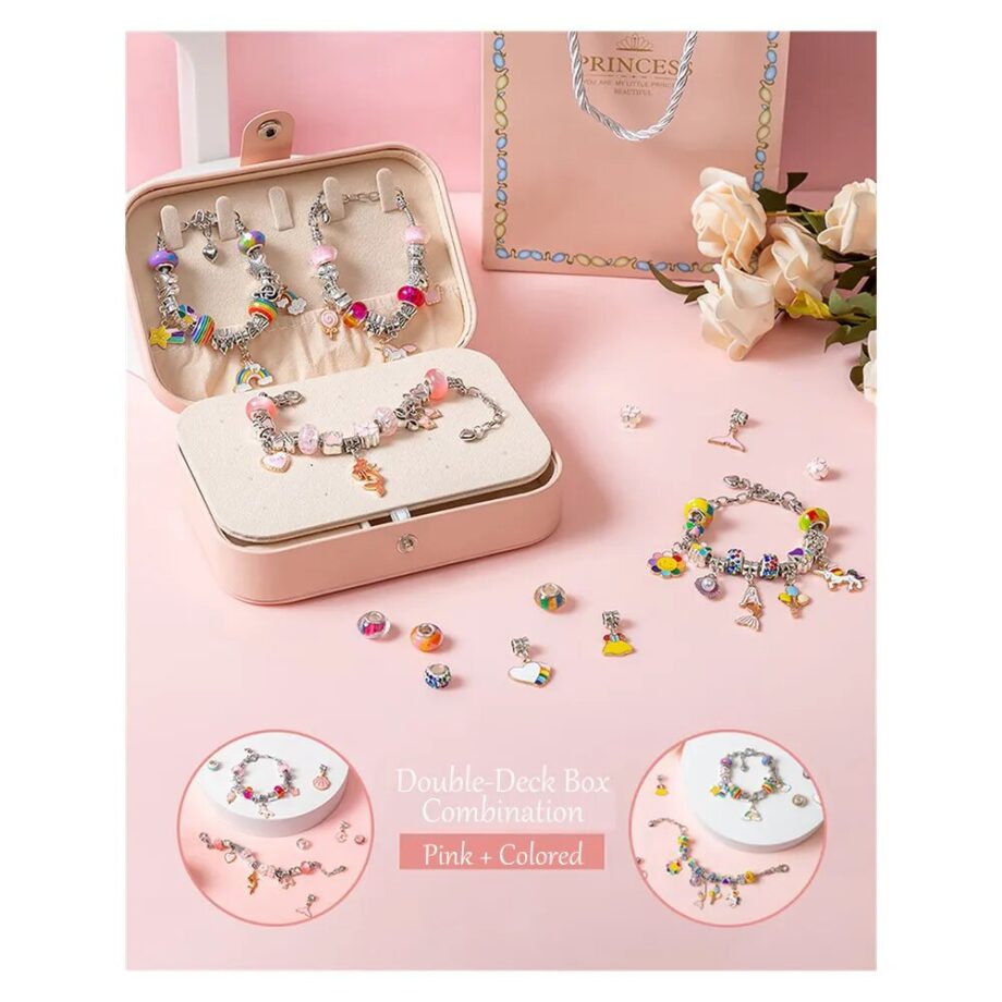 2022 New Christmas Advent Calendar Bracelet DIY Child Bracelet With Storage Box Pandora Bracelet DIY Jewelry Making Set for Girl MIX 31