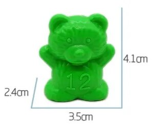 36/18/12/6 Pcs Weight Counting Bear Educational Toys Children Montessori Early Childhood Baby Kindergarten Color Classification MIX 15