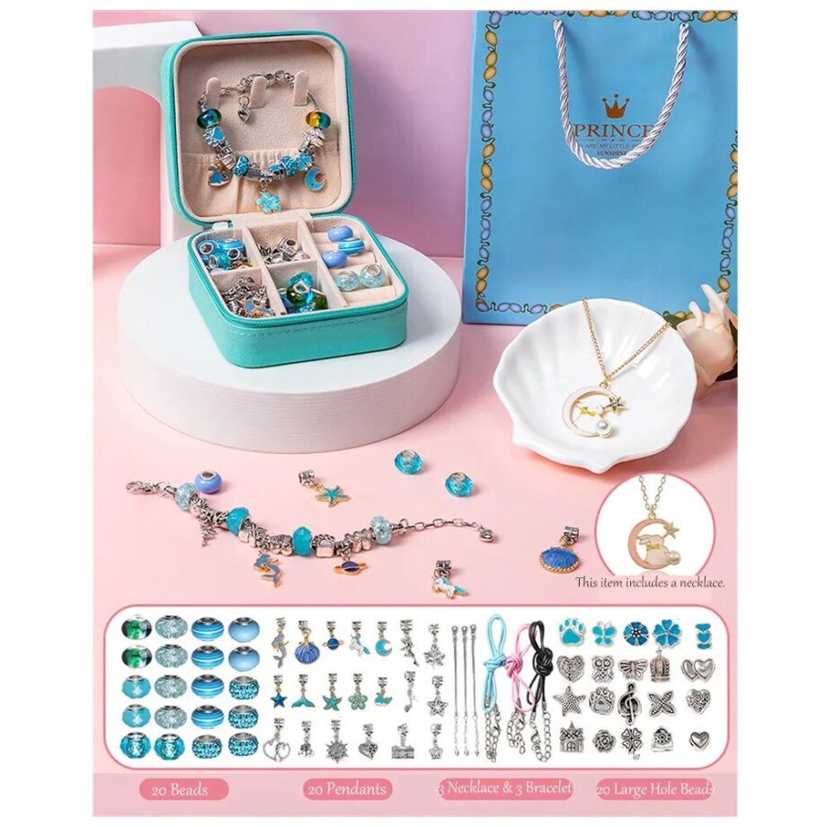 2022 New Christmas Advent Calendar Bracelet DIY Child Bracelet With Storage Box Pandora Bracelet DIY Jewelry Making Set for Girl MIX 29